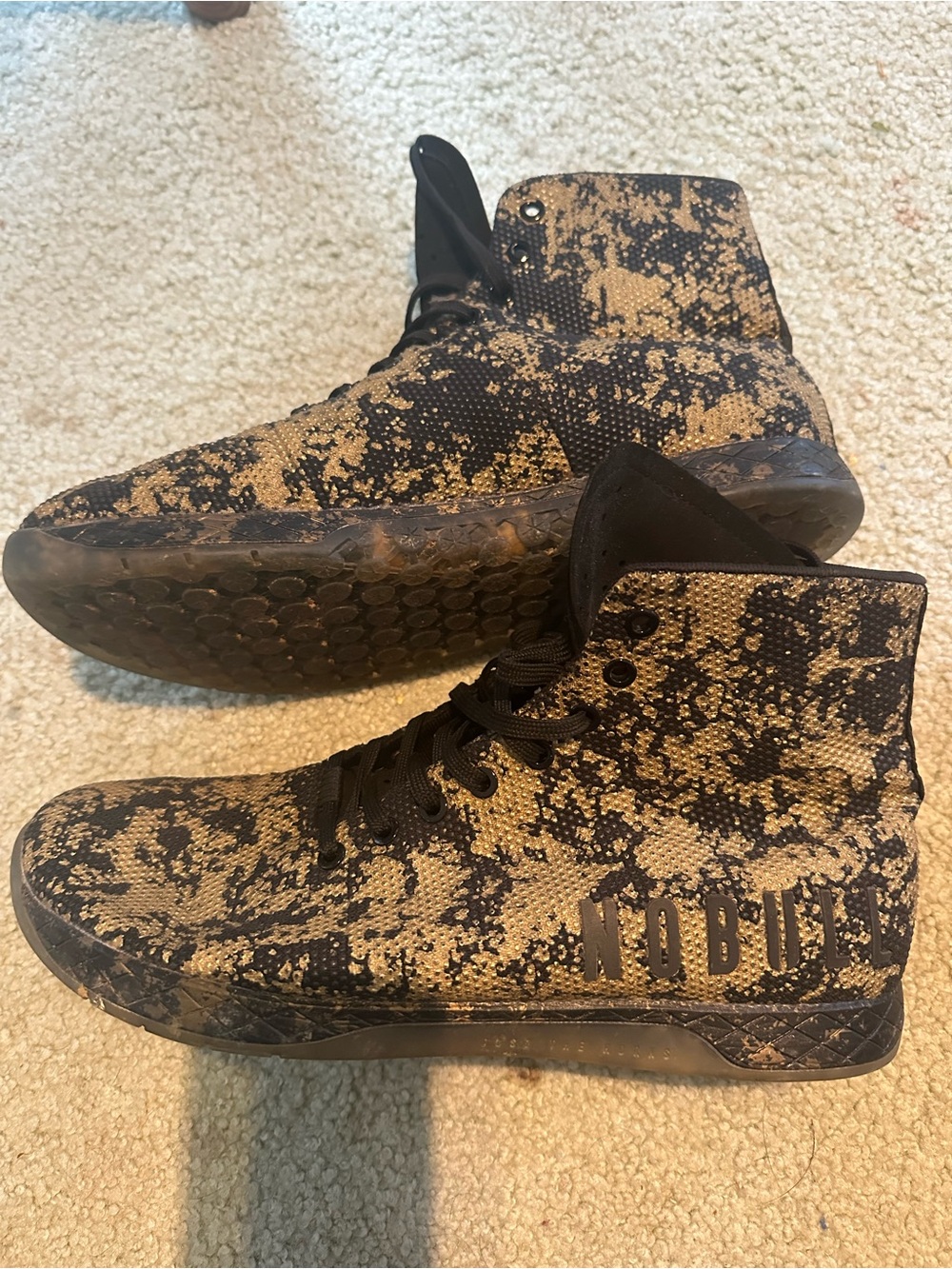 Men's NOBULL High-Top Sneakers in Black and Tan